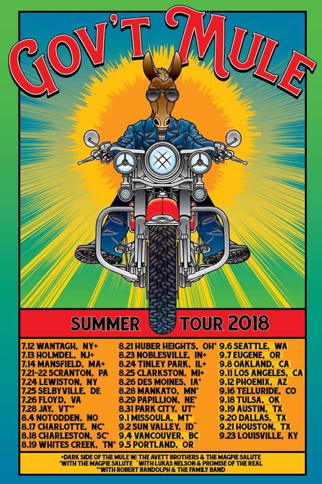 GOV'T MULE 2018 SUMMER TOUR